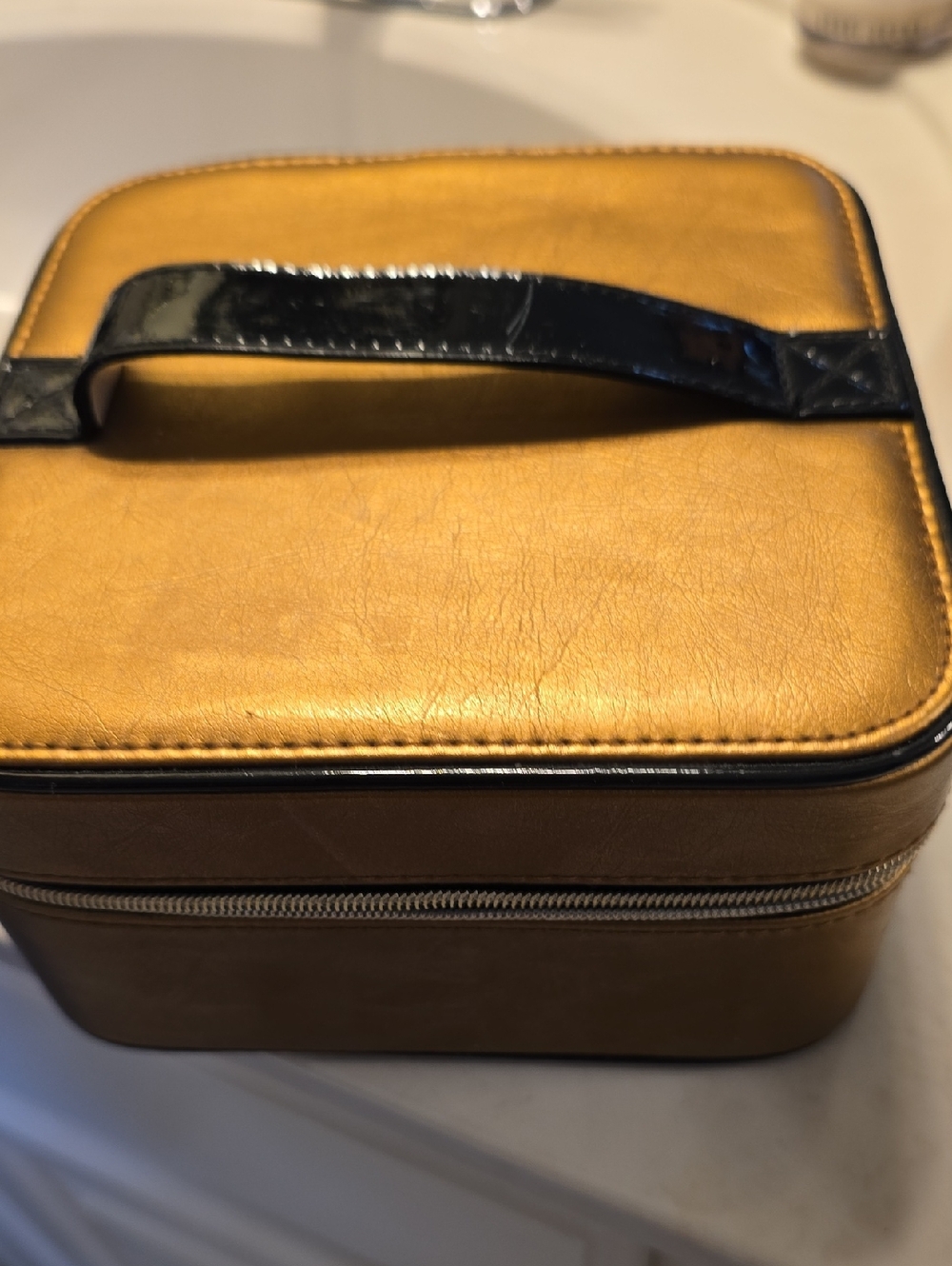 Bronze Lancome Travel Case with Black Handle